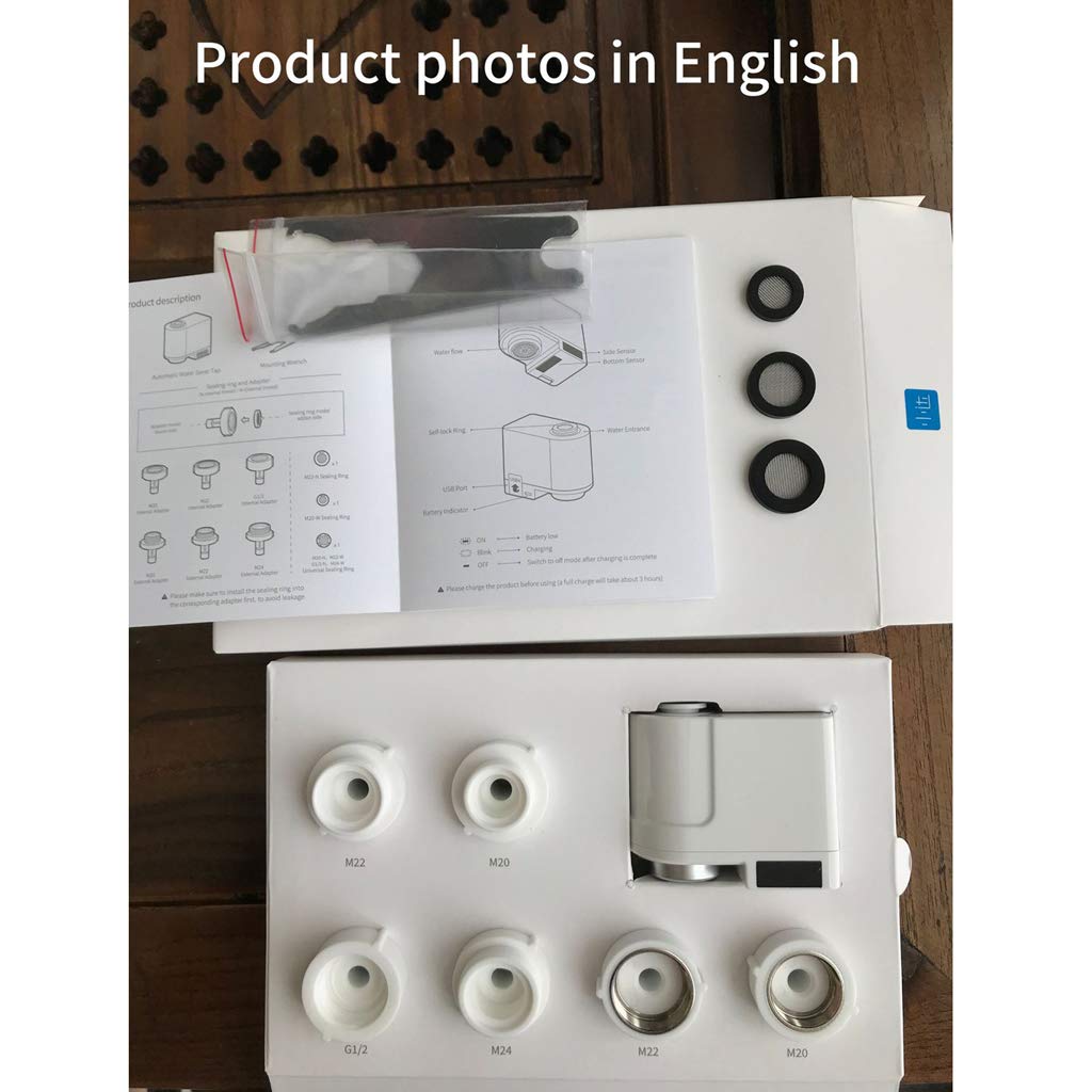 geneic Adaptador de sensor de movimiento automático para grifo de cocina, baño, fregadero, aireador manos libres, sensor inteligente de grifo