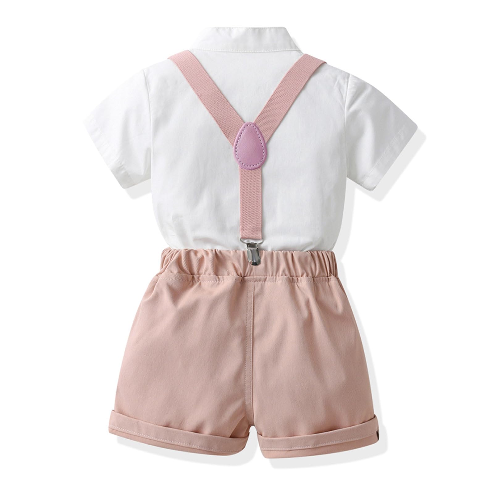 Maglietta con bretelle e shorts, set elegante e carino per bambino.