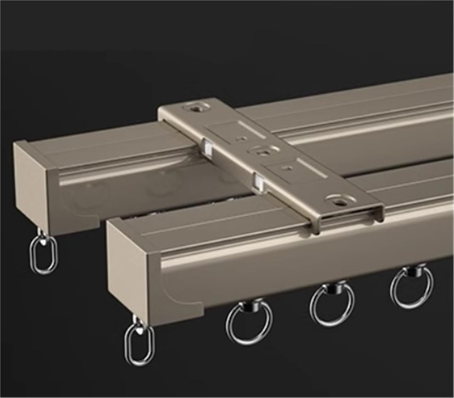 Heavy Duty Single/Double -Ceiling/Wall Track Curtain Rods, Aluminum Alloy Curtain Rails, Ceiling Track, Wall Track, Bed Room Bay Windows(White-S-Ceiling Mount,1.5m)