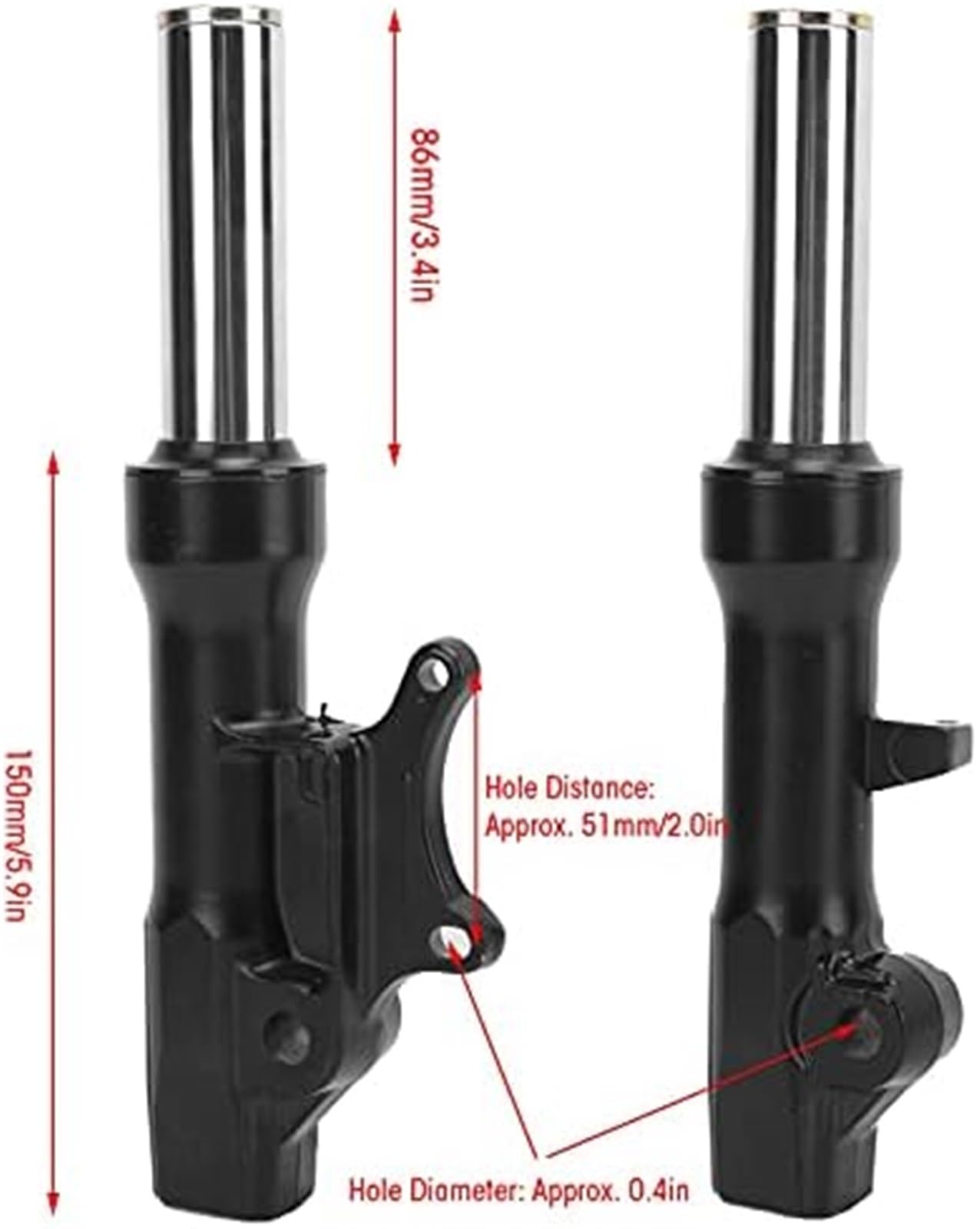 Amortisseur hydraulique 10 Pouces en Acier Inoxydable