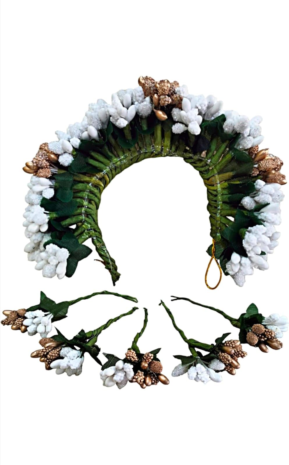 NIAVAA Juda Gajra Bun Hair Flower Gajra for Wedding and Parties Use for Women WHITE color pack of 1 (WHITE) (B0CWD6GK2H) Amazon Price History, Amazon Price Tracker