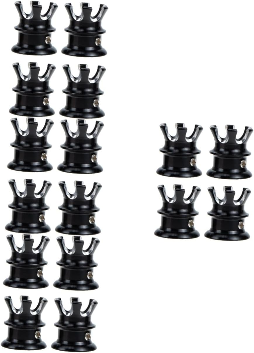 Gatuida 16pcs Front Axle Nut Caps Covers for Motorbike Modification Cnc Aluminum Alloy Black Prevent Leakage and Dirt Replacement for Models