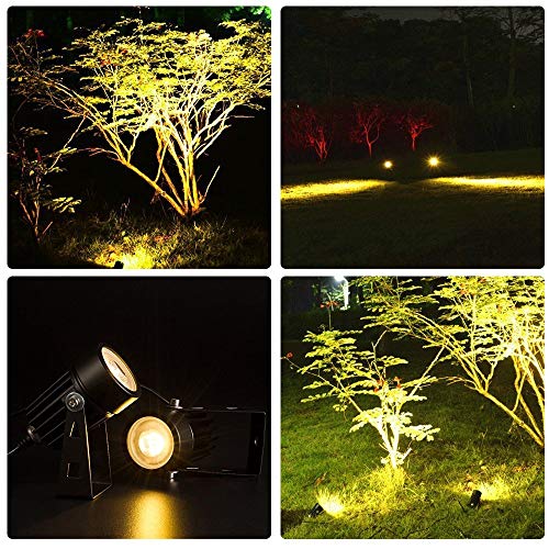 T-Sun Solar Spotlights 2W Outdoor Led Landscape Spot Light, 2-In-1 Waterproof Solar Powered Wall Lights Auto On/Off With Dual Headlamp For Garden, Yard, Pathway(Warm White) #TOP7