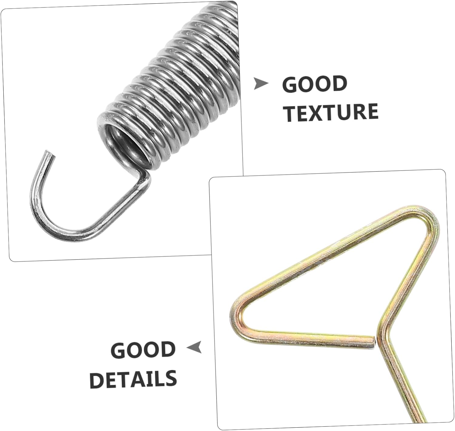BESPORTBLE Universal Heavy Duty Trampoline Spring Replacement with T-Hook 10-Piece Set for Convenient Installation and Maintenance of Jumping Beds