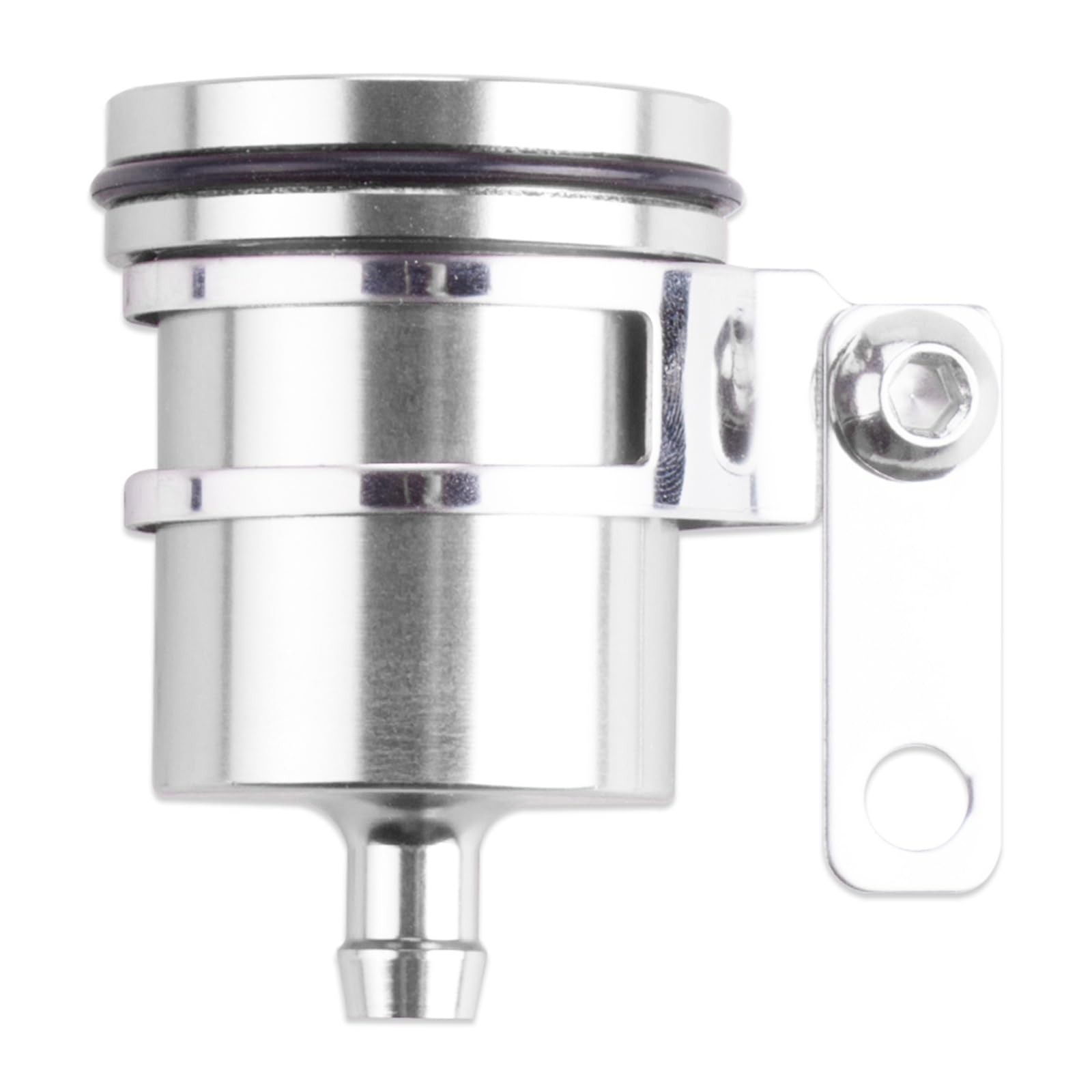 Jwfdbelr Silver Motorcycle Brake Handles Aluminum Alloy Motorcycle Brake Fluid Reservoir Clutch Tank Oil Fluid Cup Brake Fluid Reservoir Motorcycle(Silver)