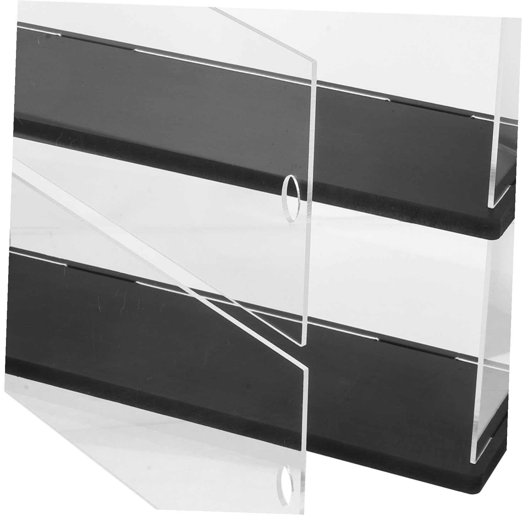 Toyvian Vitrine Acrylique Transparente Double Niveau pour Collectionneurs, Grosse Capacité, Protection Anti-poussière, Présentation Figurines Bubble Mart, Rangement Jouets, Boîte