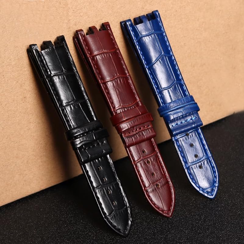 Watch Band Fit For Versace V-RACECHRONO Series GMT Double Concave Convex Interface Calfskin Watch Strap Watch Accessories 24mm Strap