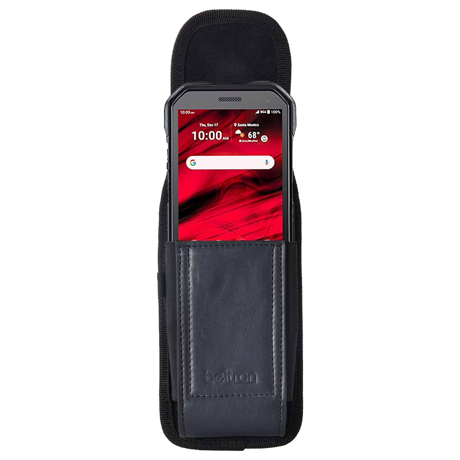 BELTRON Handy-Holster Aus Echtem Leder – Gürteltasche Mit Magnetverschluss Für Große Smartphones Wie IPhone 15/16 Pro Max, Galaxy S24 Ultra, Z Fold (Gürtel Bis 5,7 Cm Breit)
