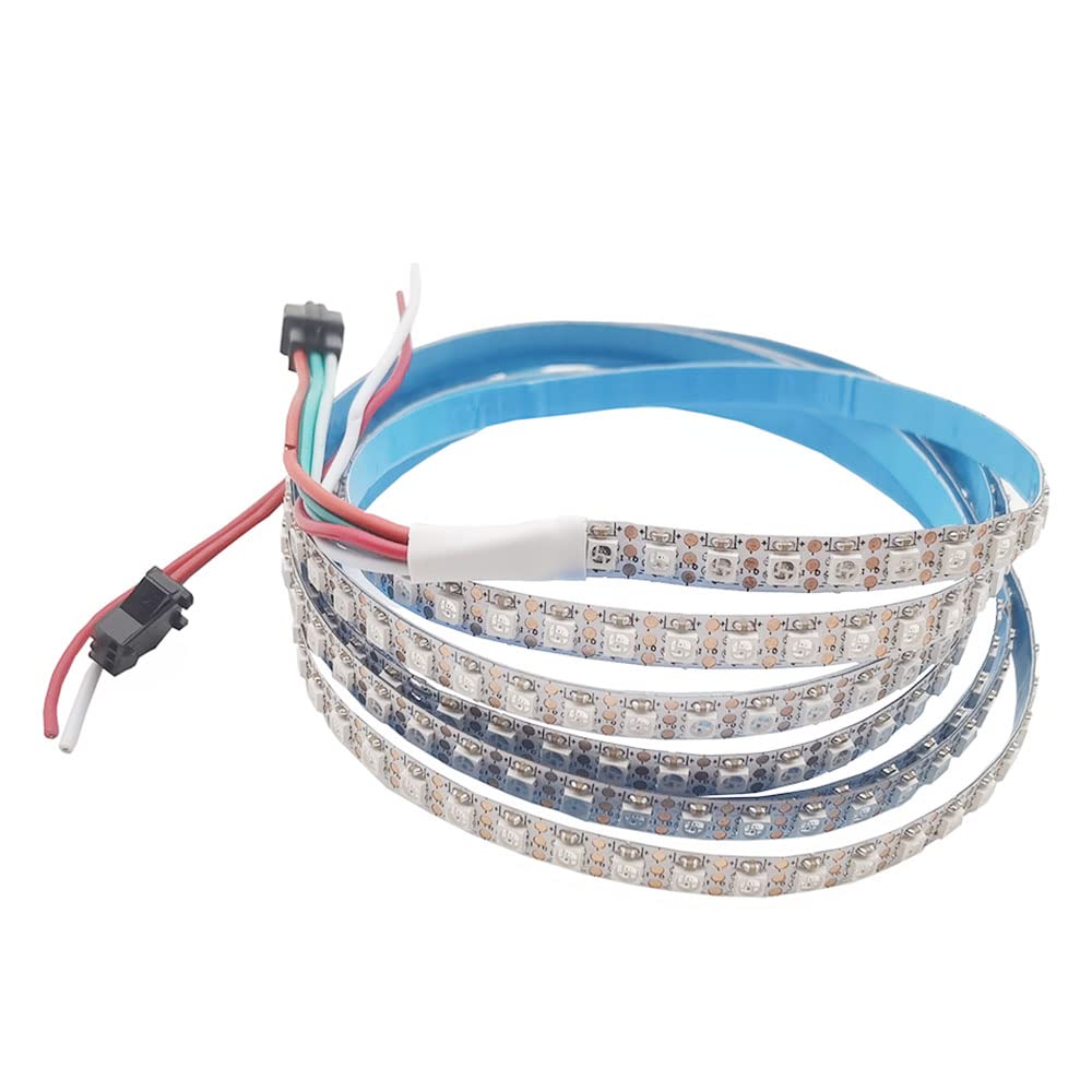 DC5V WS2812B 7,2 mm di larghezza, ultra sottile, RGB 5050 SMD, indirizzabile individualmente, programmabile, 2 m, 144 pixel/m, 288 pixel, flessibile, bianco, PCB DC5 V