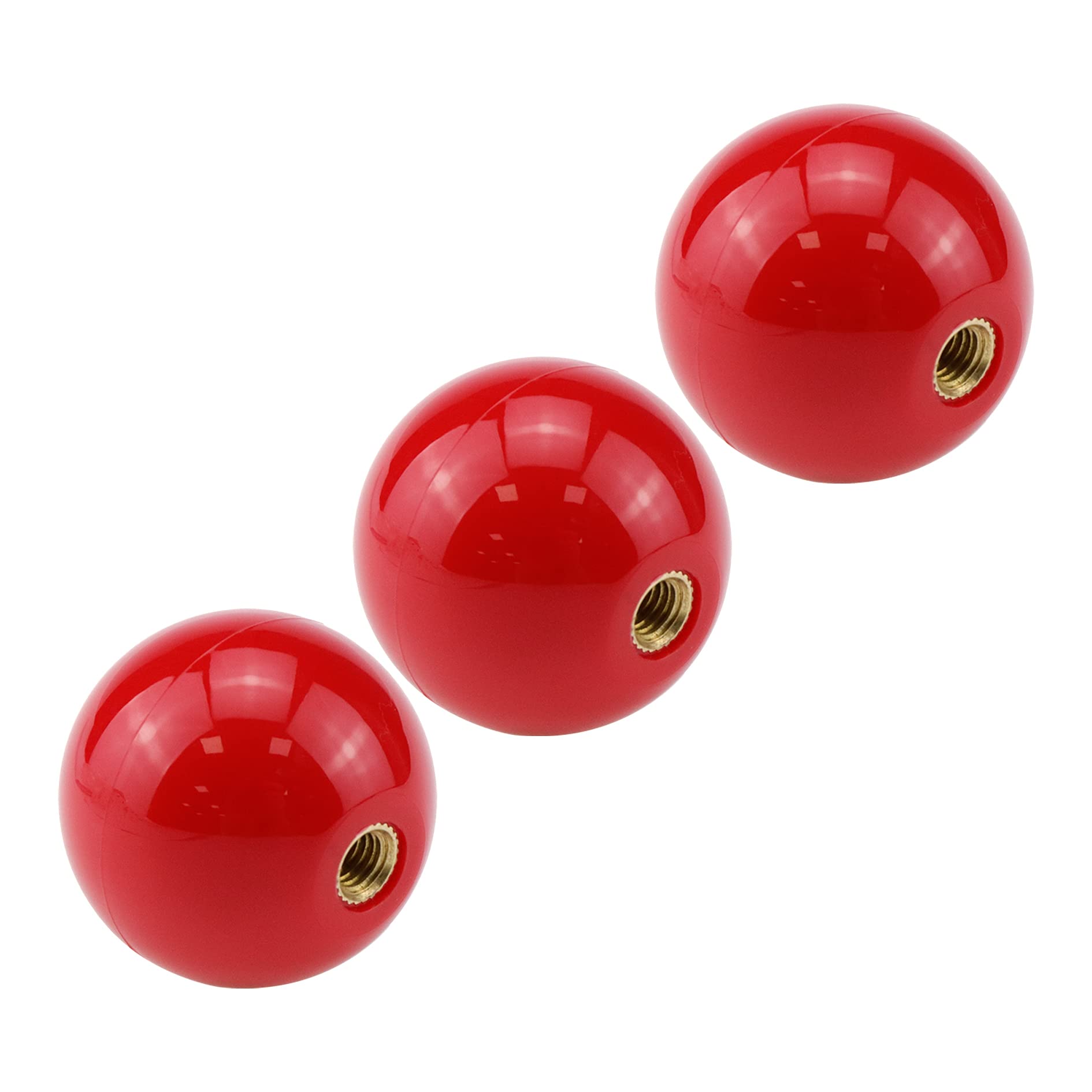 Lot De 2 Joysticks Ovales Rouges – Boutons De Manette Arcade M6 – Accessoire Retro Gaming à Monter Soi-Même
