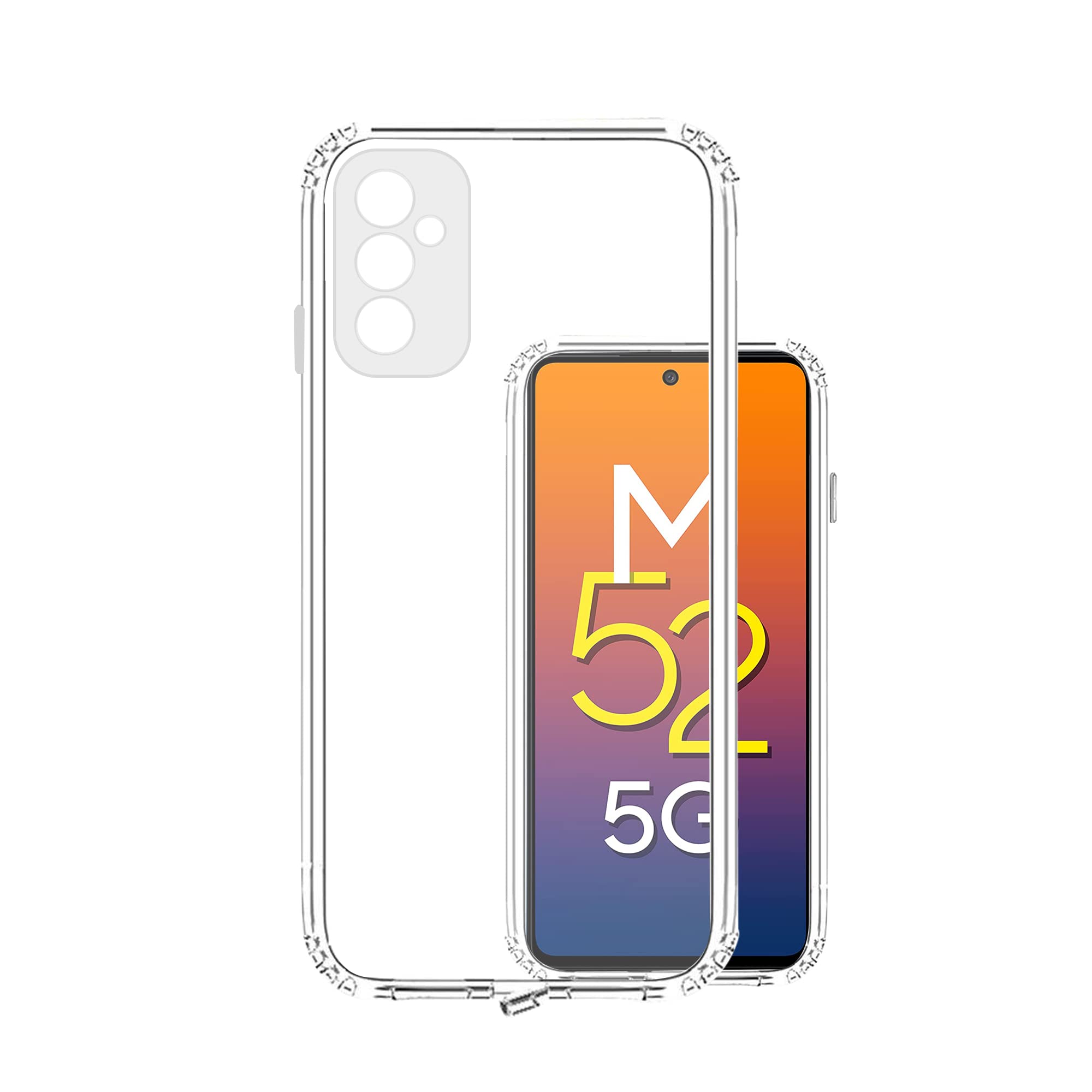 VIDO Transparent Back Case Cover for Samsung Galaxy M52 5G (Soft & Flexible & Camera Protection Back Case) (B09J3L2MNH) Amazon Price History, Amazon Price Tracker