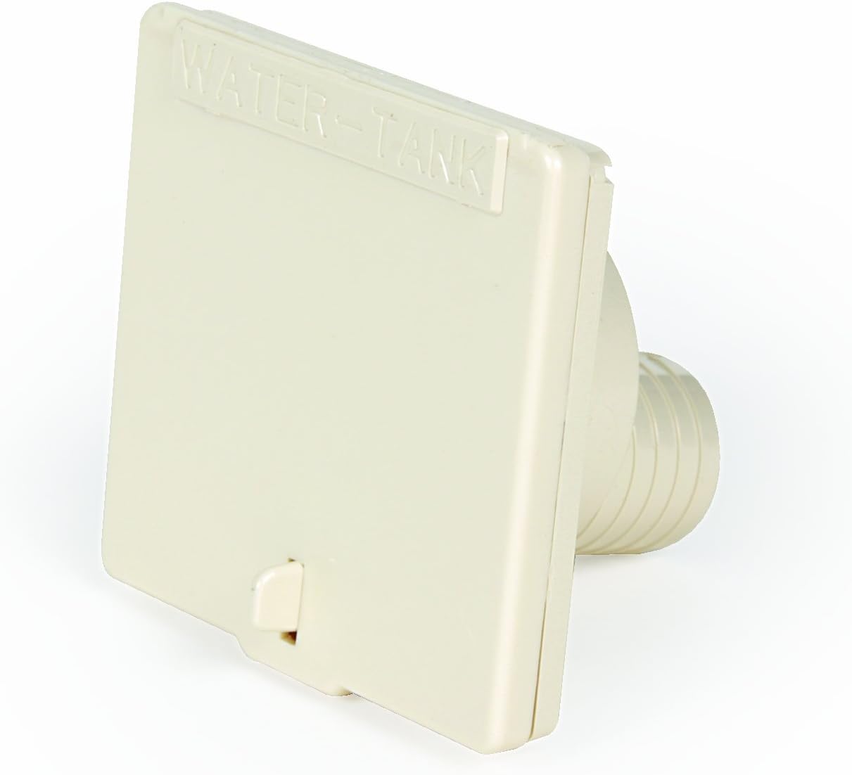 Camco RV Fill Spout with Door | Easy to Install | Colonial White (37102)