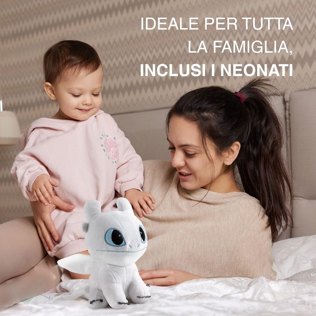 BIOSYNEX - Peluche Scaldacuore Riscaldabile con Sfere di Argilla - Dragon Trainer - Peluche Benessere Lavabile in Lavatrice - Calore Piacevole e Confortevole - Fin Dalla Nascita (Furia Chiara)