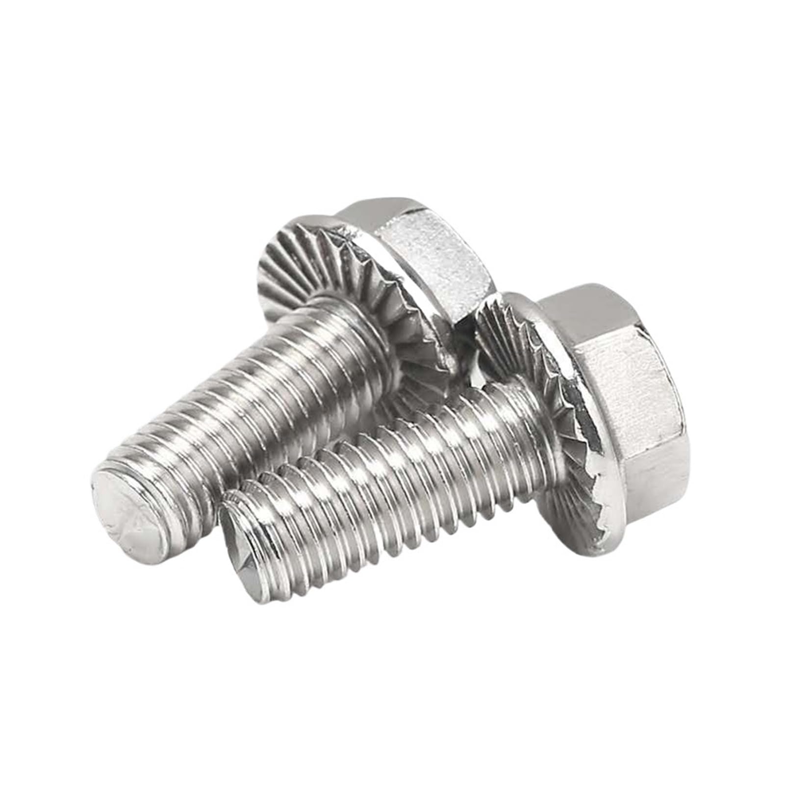 10 pz/lotto A 2-70 In Acciaio Inox Testa Esagonale Con Flangia Seghettata Vite Rondella Esagonale BoltM5 M6 M8 M10 M12(16mm x10pcs,M10)