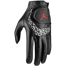 Nike Mens Jordan Tour Golf Glove - Cadet M/L Black/Gray/Black/Fire Red LH RH