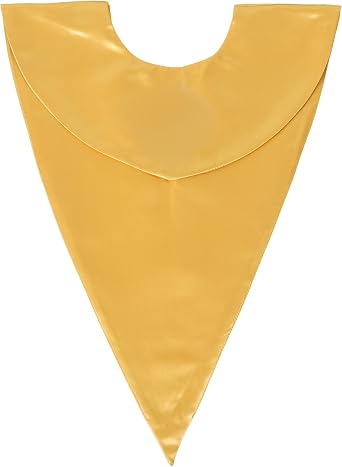 Graduation Stole V-Shape Choir Sash Solid Color | Adult Unisex Shawls for High School Bachelor Master Student, Fit Church Clergy Wedding, Thick Polyester Fabric Shiny Satin