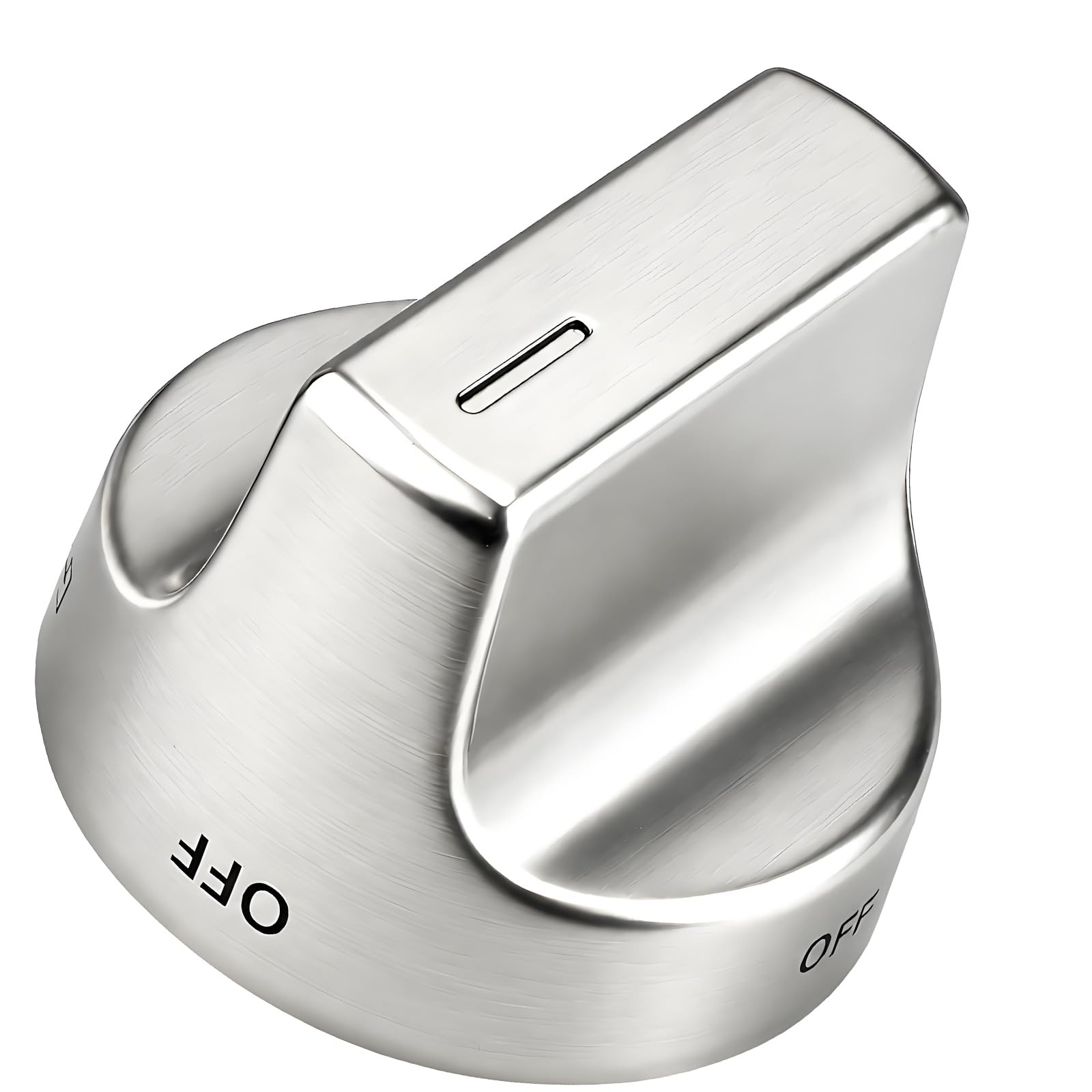 Replacement Stove Selector Knob W11188749 Silver Metal Control Piece with D-Shape Hub for Home Kitchen Repair Use Cooktop Selector Knob Replacement Stove Control Piece Silver Appliance Repair Spare D
