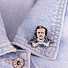 GuDeKe Edgar Allan Poe Brooch Never More Enamel Pins for Backpacks #3