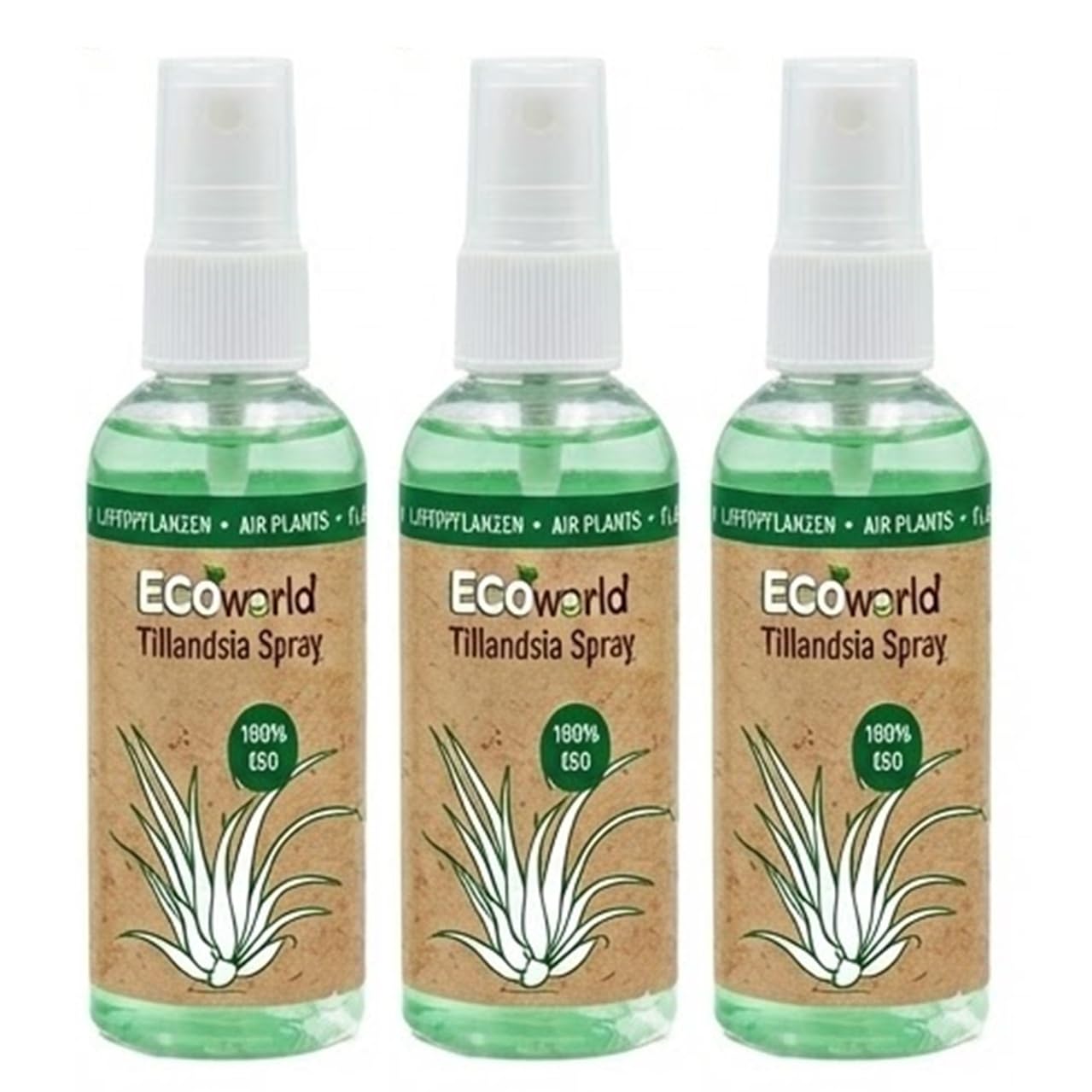 Vdvelde - Spray Tillandsia 125 ml x3 - Soin pour Plantes Aériennes - Spray Nutritif pour Tillandsias - Application Facile - Favorise la Croissance & la Vitalité - Vaporisateur Pratique