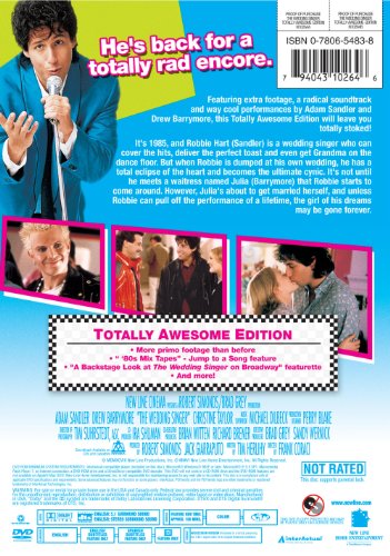 The Wedding Singer DVD importación USA película comedia romántica 3