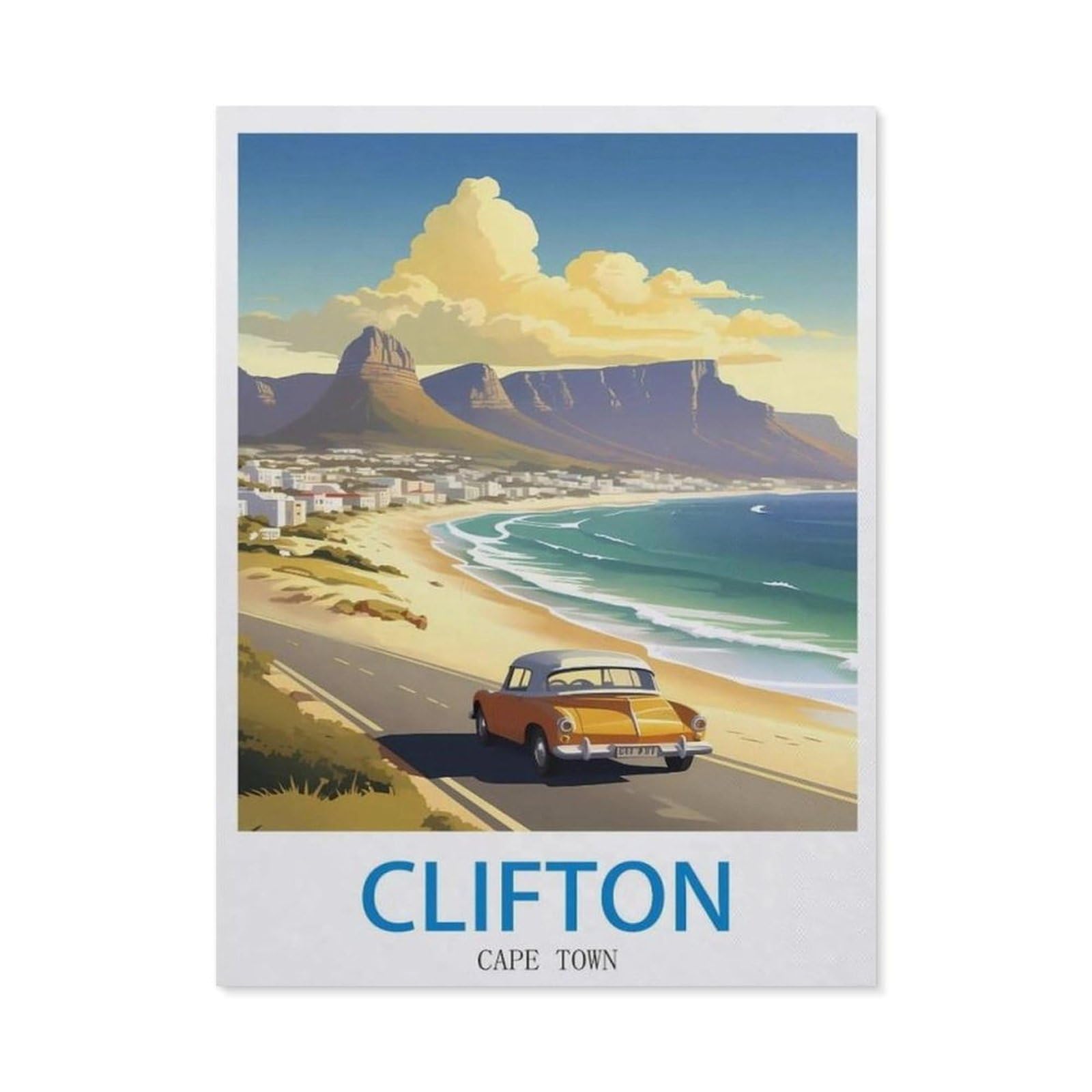 Clifton Cape Town，Funny Poster Wall Art Decor Metal Sign Poster(30x40cm）12x16 inch-ED91