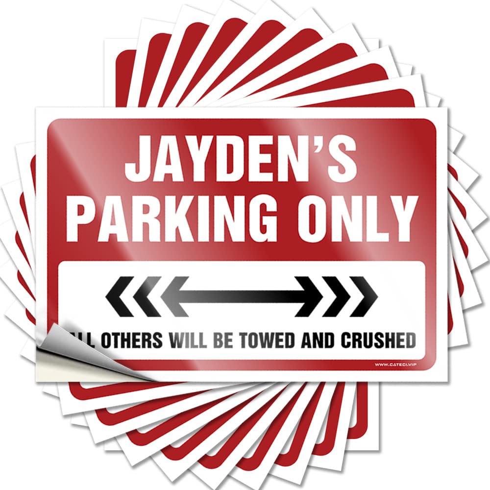 Tattoos Cool Room Decorations Vinyl Sticker | Jayden's Parking Only Sweet for Adults Use(6X9CM)