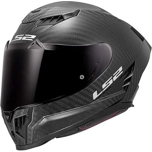 LS2 Helmets Dragon Carbon Full Face Motorcycle Helmet W/SunShield