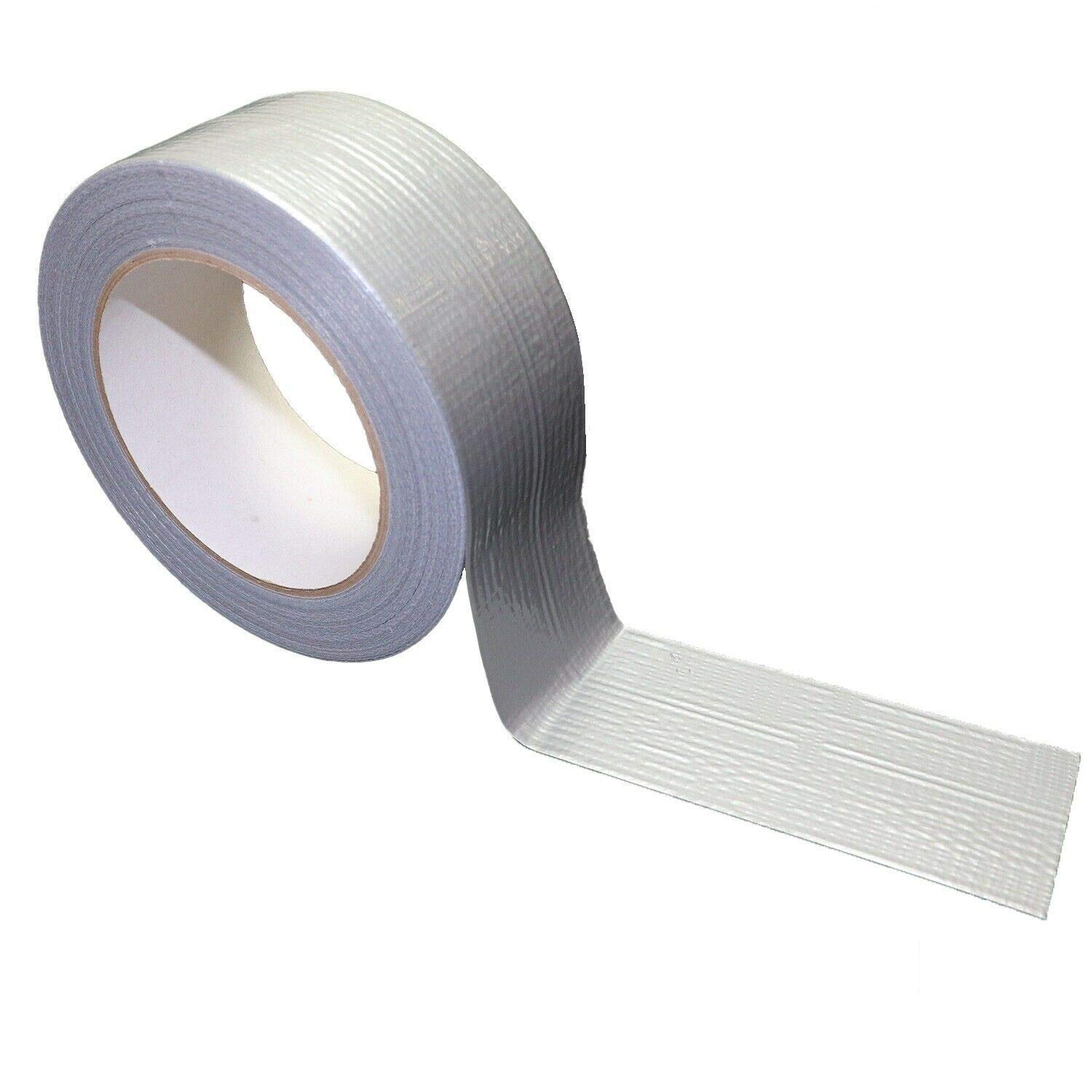 Cotarba 50m x 48mm Silver Duct Gaffa Tape Waterproof Gaffer Duck Repair Heavy Duty Cloth