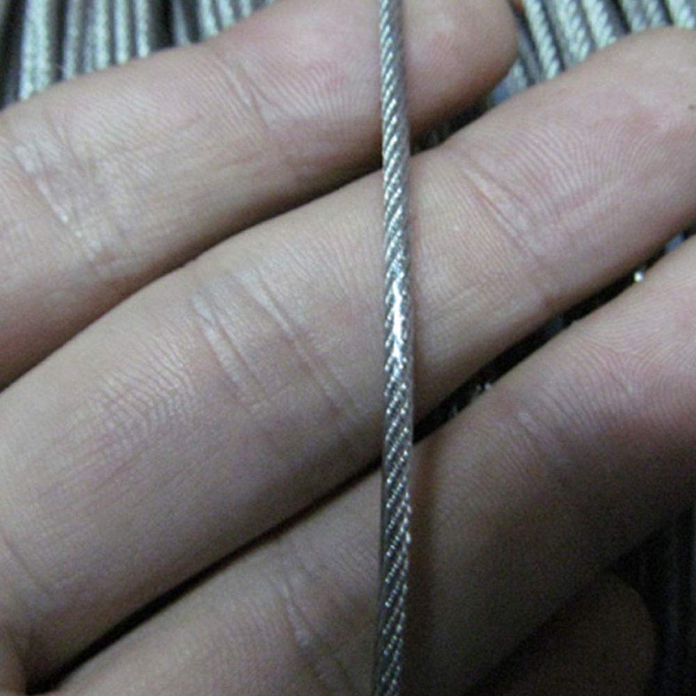 Fili in acciaio inossidabile, Cavo flessibile in acciaio rivestito in PVC Cavo morbido Cavo morbido Filo di lavaggio in acciaio inossidabile trasparente Diametro 0,8 mm 1 mm 1,5 mm 2 mm 3 mm cavo in