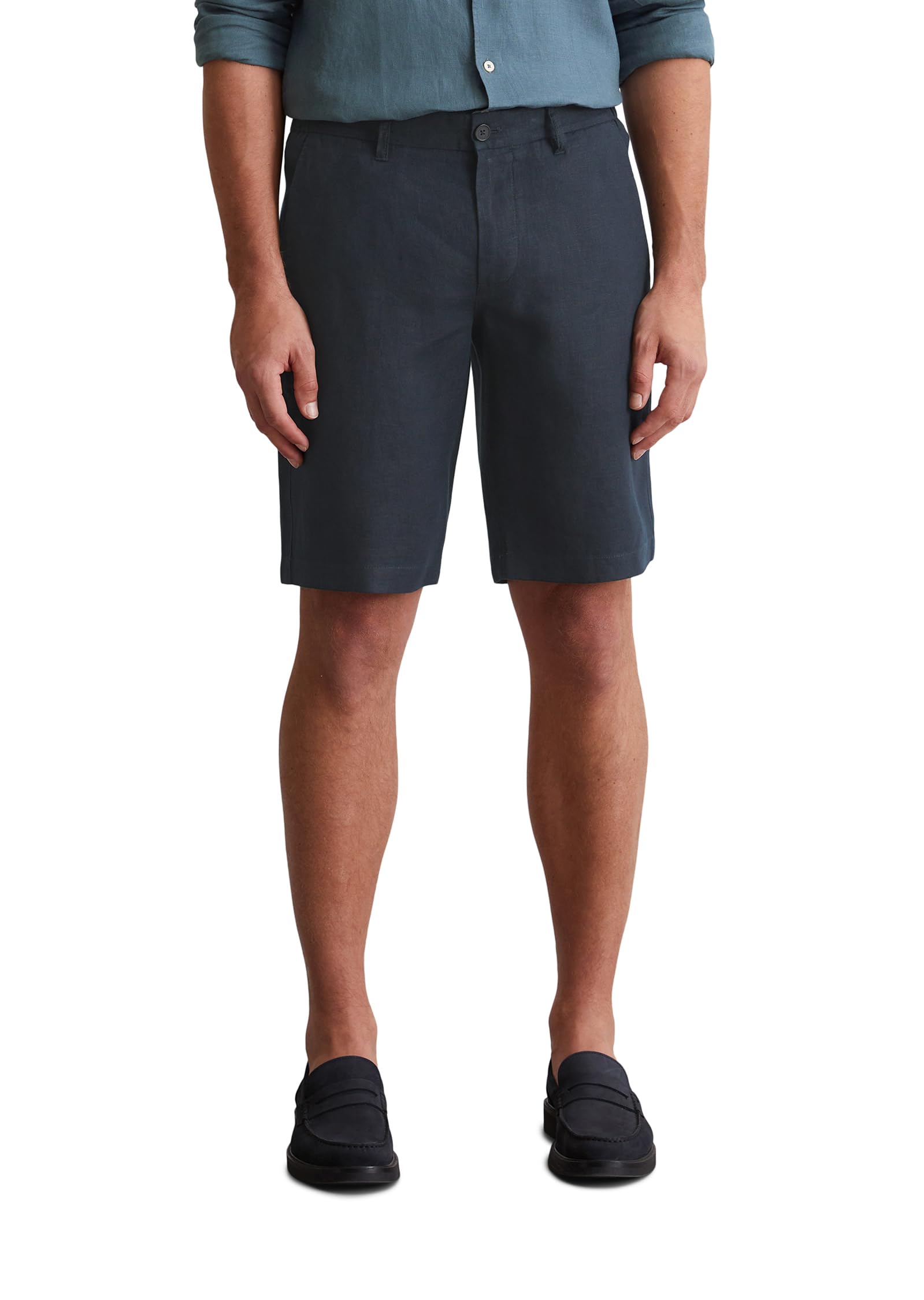 Marc O'Polo Herren Leinenshorts Knielang leicht