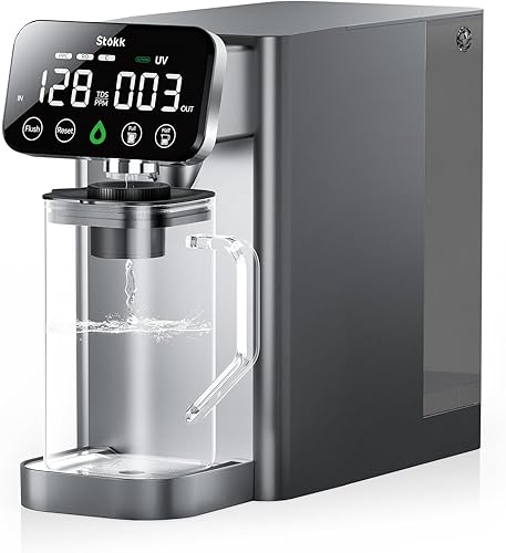 Miniatura 1 de Stokk T1 Lite - Filtro de agua de ósmosis inversa UV, sistema de ósmosis inversa con refuerzo alcalino de jarra, sistema de filtración de agua RO de