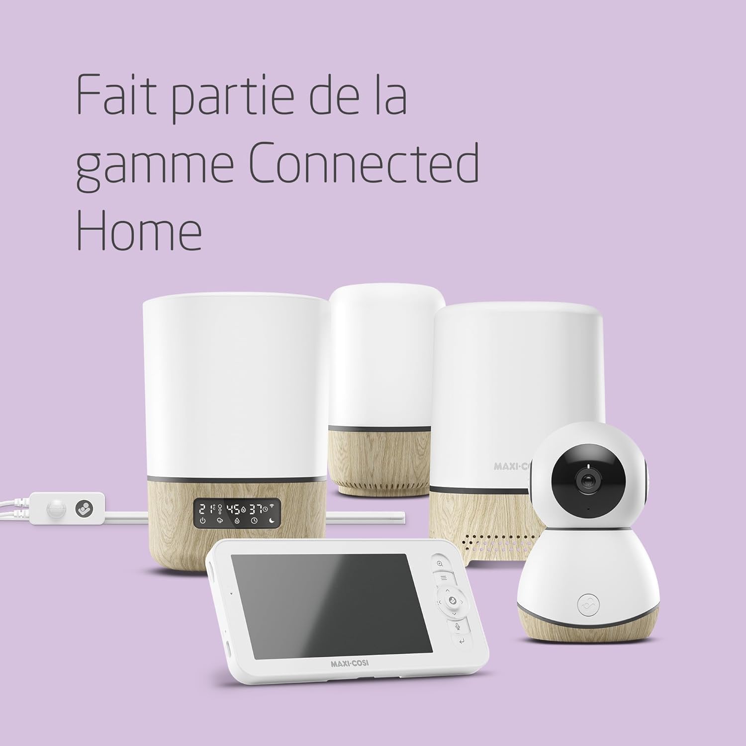 Maxi-Cosi Veilleuse Musicale Soothe, veilleuse bébé intelligente, machine à bruits blancs pour bébé, fait partie de Maxi-Cosi Connected Home, Compatible avec Alexa et Google Assistant