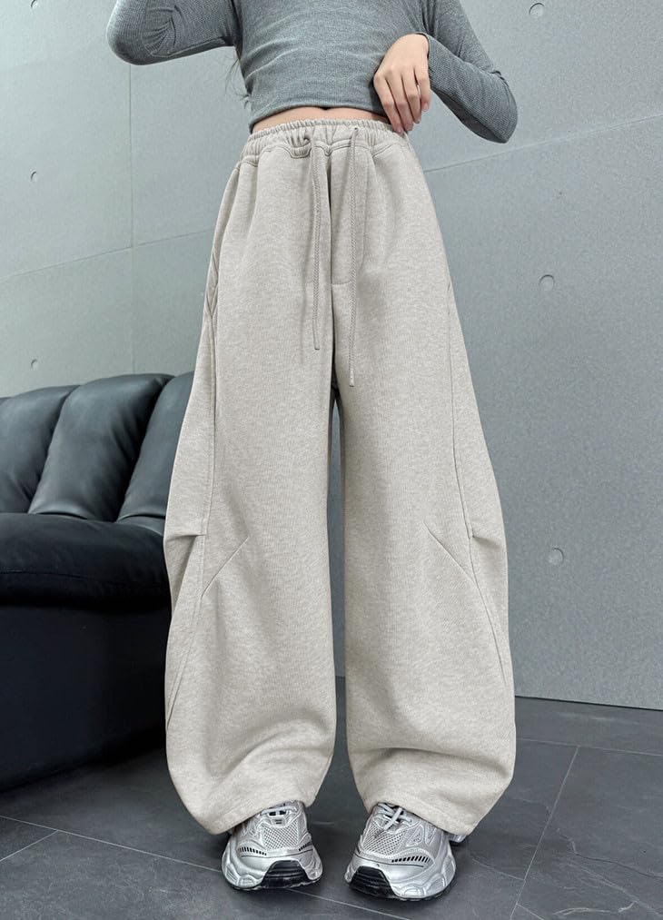 Pantaloni della tuta cargo a gamba larga per bambini ragazzi ragazze larghi in pile sportivo gamba dritta joggers compleanno comodi vestibilità ampia primavera fondo aperto pantaloni da yoga a vita