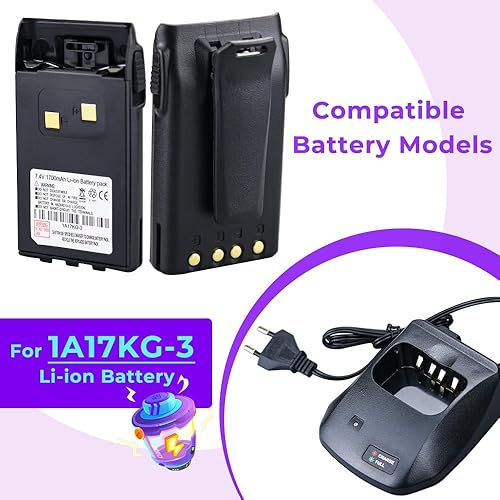 Miniatura 3 de Cargador de batería 1A17KG-3 para Wouxun KG-1,408.8 lbs-1,452.8 lbs-1,474.9 lbs-1,519.0 lbs-1,541.0 lbs-1,765.9 lbs-UVD1P KG-UV2D KG-UV6D Estación