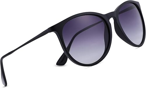 Pro Acme Gafas de sol polarizadas para mujeres y hombres, redondas, clásicas, 100% con protección UV, ligeras, TR90, montura irrompible