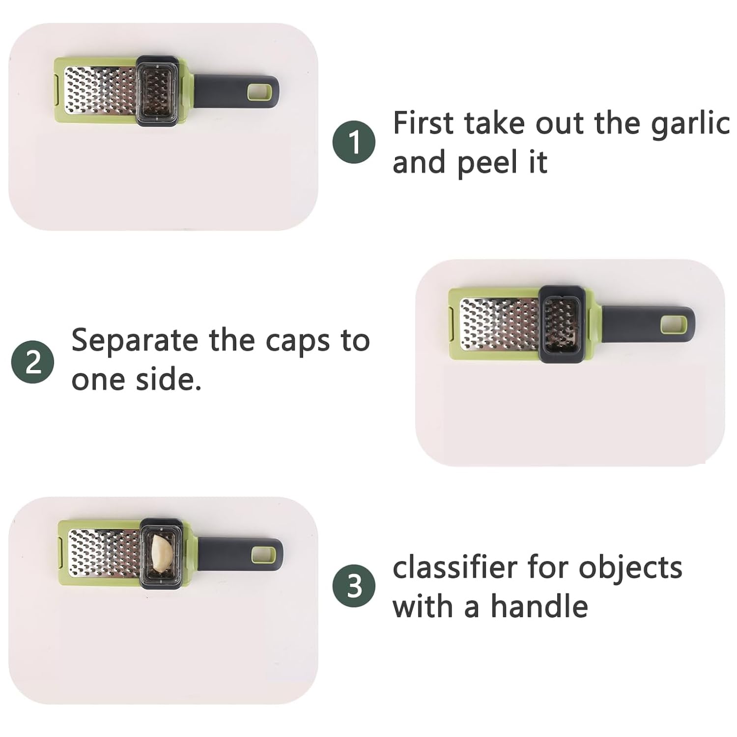 Fizzix Stainless Steel Handheld Garlic & Ginger Grater, Ergonomic Zester, Dishwasher Safe, Rust-Resistant - Image 4