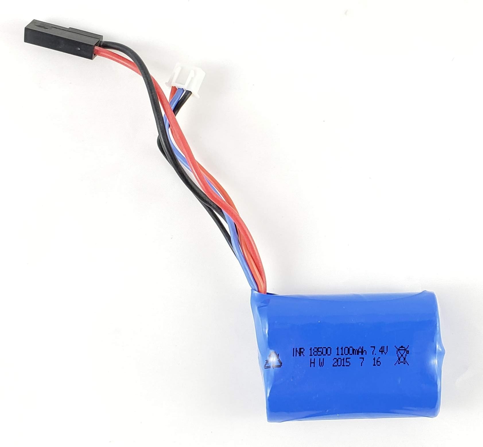 Haktoys 7.4V 1100mAh Rechargeable Li-ion Battery Replacement Part Works HAK735 Large RC Helicopter and Other Compatible RC Hobby Products