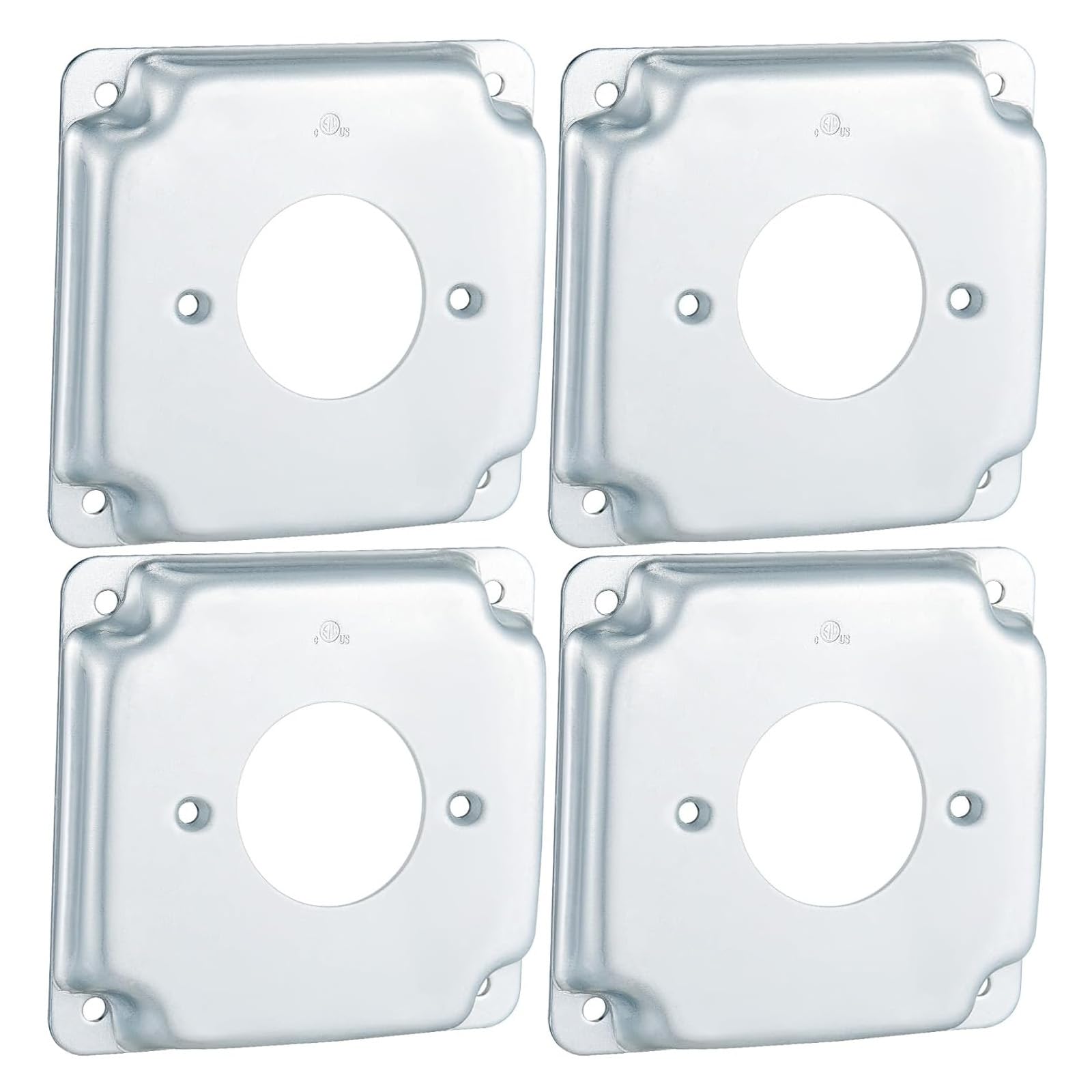 4 pezzi portatili robusti pannelli di uscita in lega zincata accessori con scatola elettrica da 10,2 cm design a prova di bambino coperture per prese