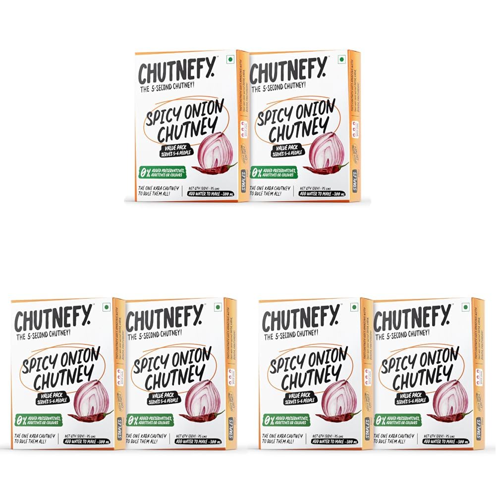 Chutnefy Spicy Onion (Kara) Chutney | 75g Freeze-Dried Instant Dry Mix | Just Add Water to Make 5-6 Servings (300 g) Each | 2 x 75 g | 0% Preservatives or Additives (Pack of 3)-image-8