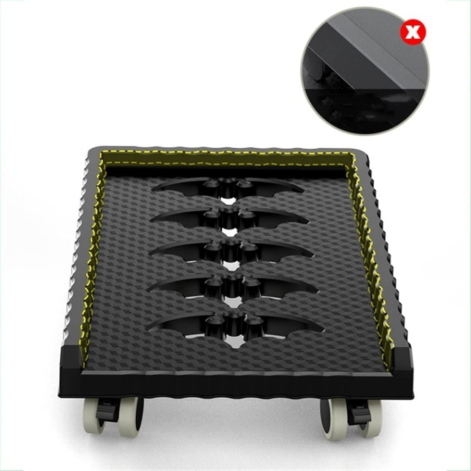 Soporte rodante, | Soporte for CPU, carrito de torre for PC, móvil, piso con ruedas giratorias(Black)