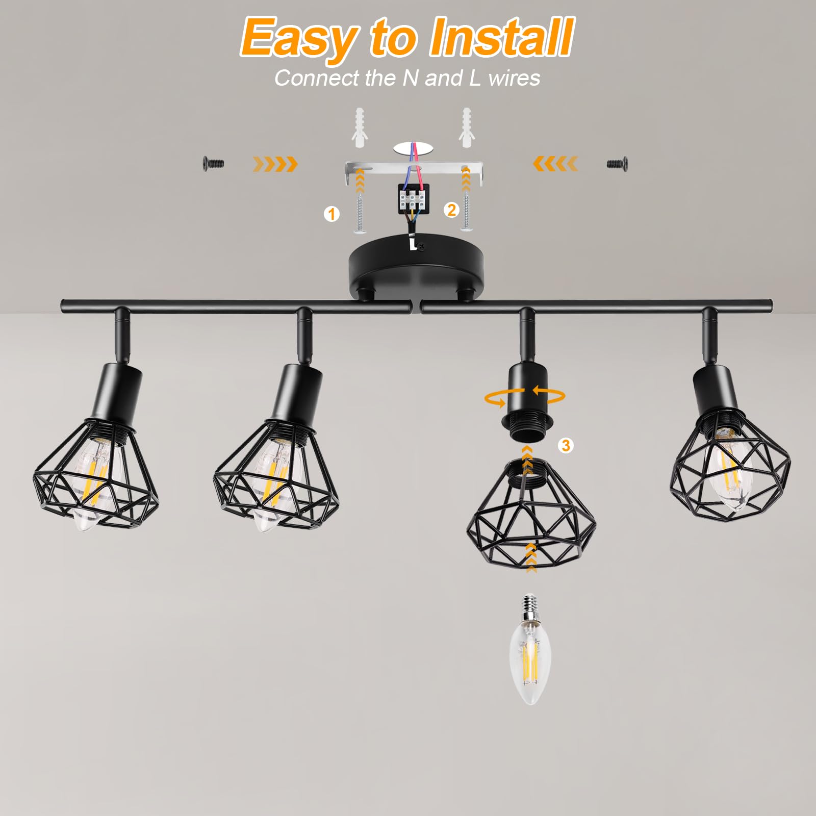 GeyouLux Kitchen Black Spot Light Ceiling - Image 4