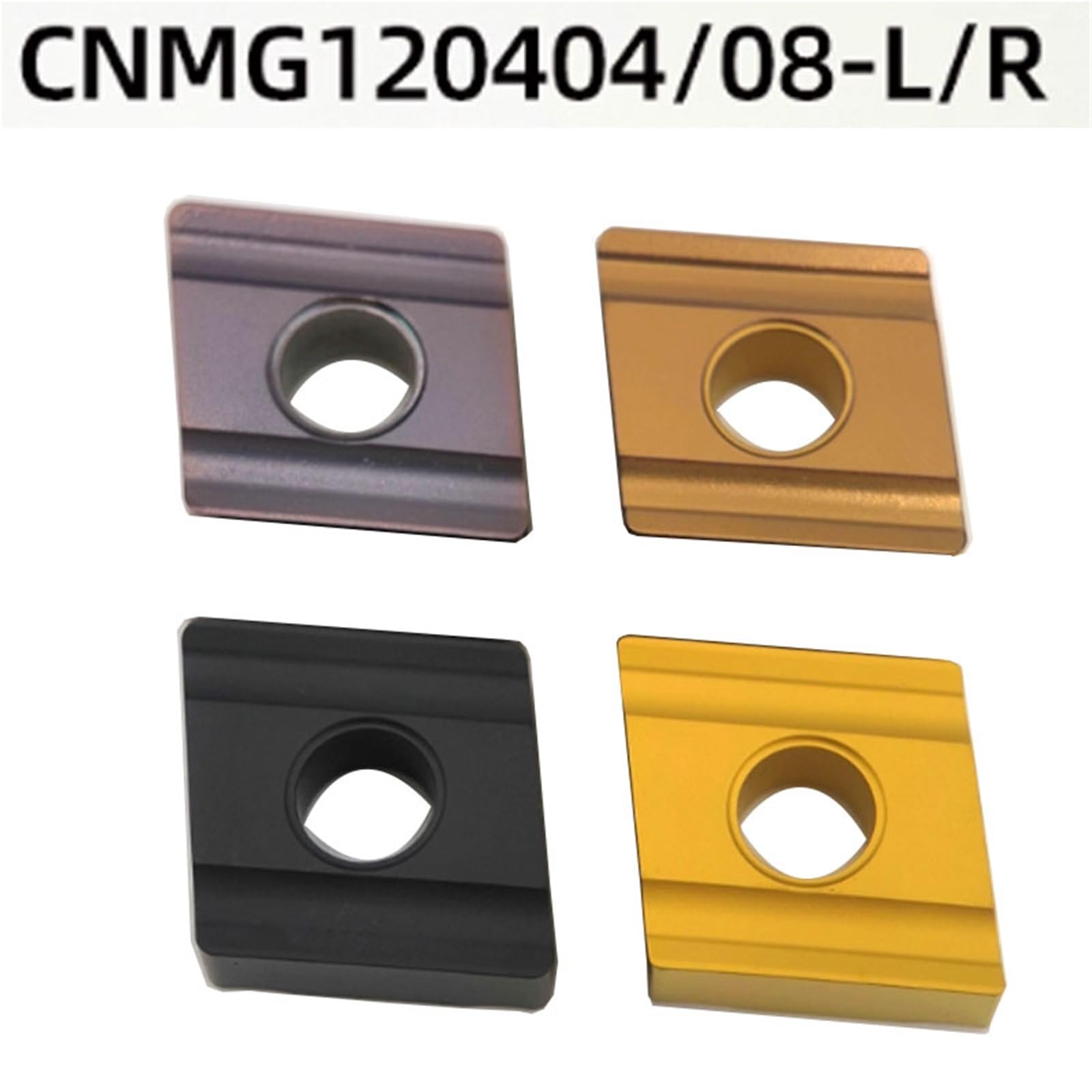 Herramienta De Torno Inserción Giratoria, Cortador Carburo 10 Uds. Para Acero Inoxidable(CNMG120404R-ZC ZM251)