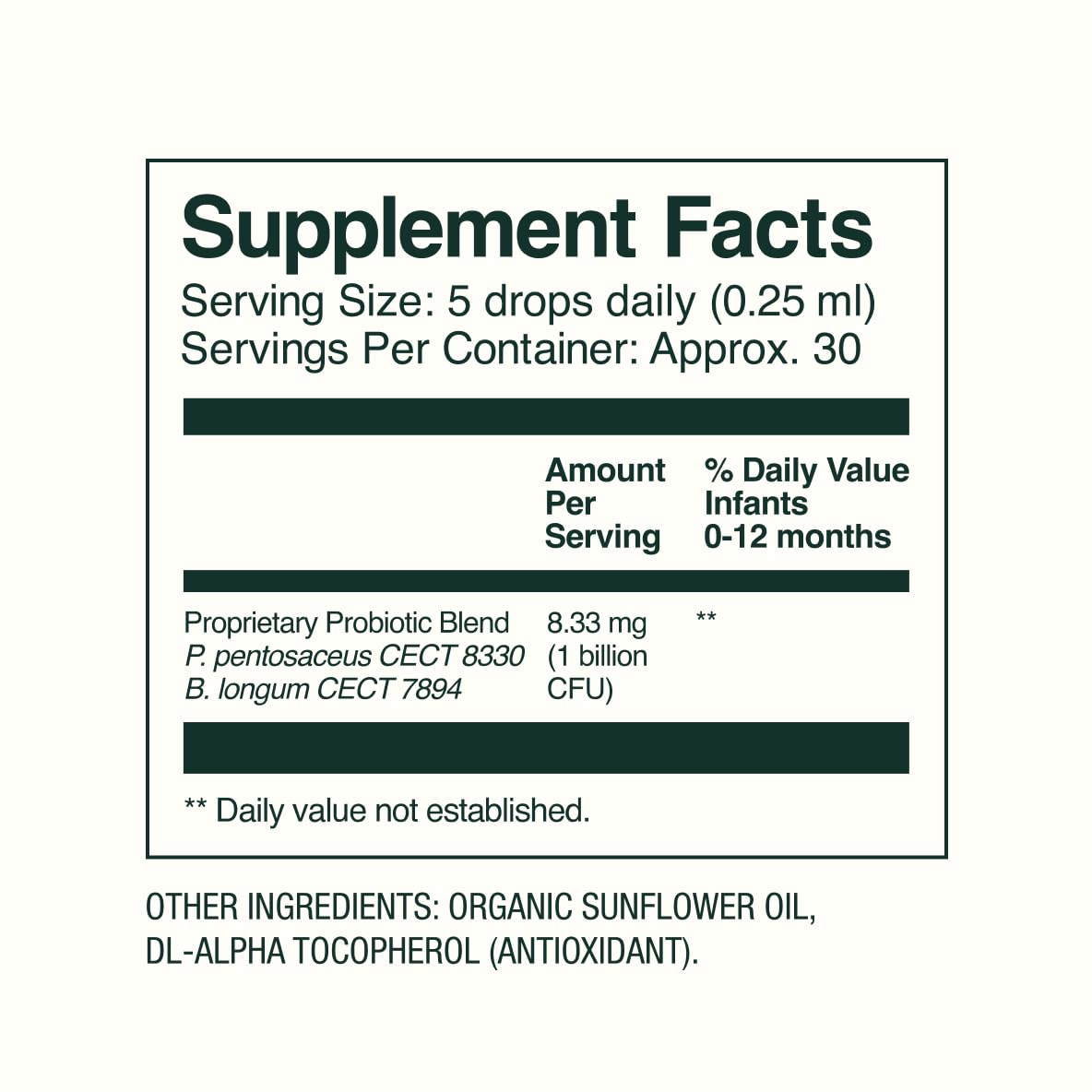 Bobbie Organic Baby Probiotic Drops, Daily Liquid Supplement, Fuss, Tears, Gut Health for Newborn Babies and Infants, Vegan, Infant-Friendly Formula, 1 Billion CFU, 0.27 fl oz - Image 6