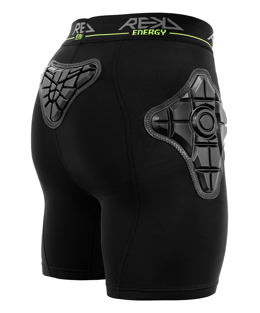 REKD Energy Pro Impact Shorts mit formuliertem Schaumstoff für verbesserten Aufprallschutz, bequeme Crashhose für eine Reihe von Actionsportarten, maschinenwaschbar, Uni für Jugendliche und