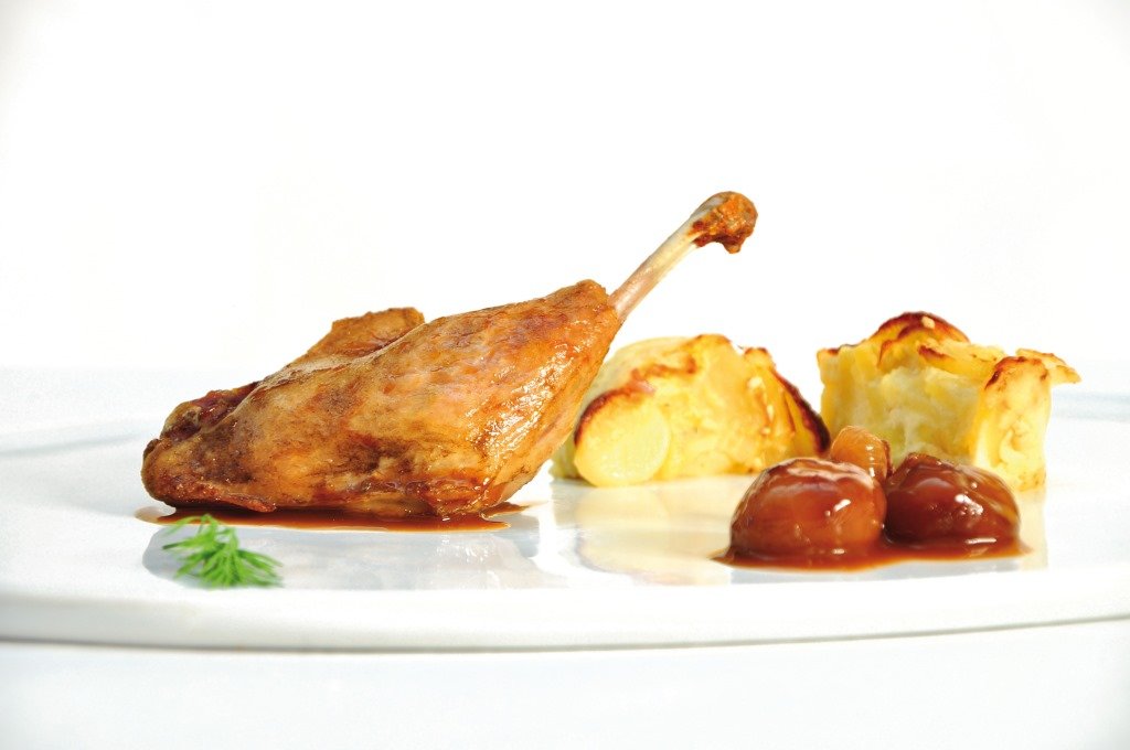 CASCAJARES - Confit de Pato con Salsa Marnier y Gratén de Patatas para 2 Personas