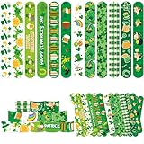 【Bracelets de gifle de la Saint-Patrick】 Bracelets de gifle de trèfle fabriqués avec un matériau de type similicuir souple à l’extérieur. Les bracelets irlandais peuvent être portés au poignet, au bras et à la cheville pour ajouter de la chance et de l’espoir.