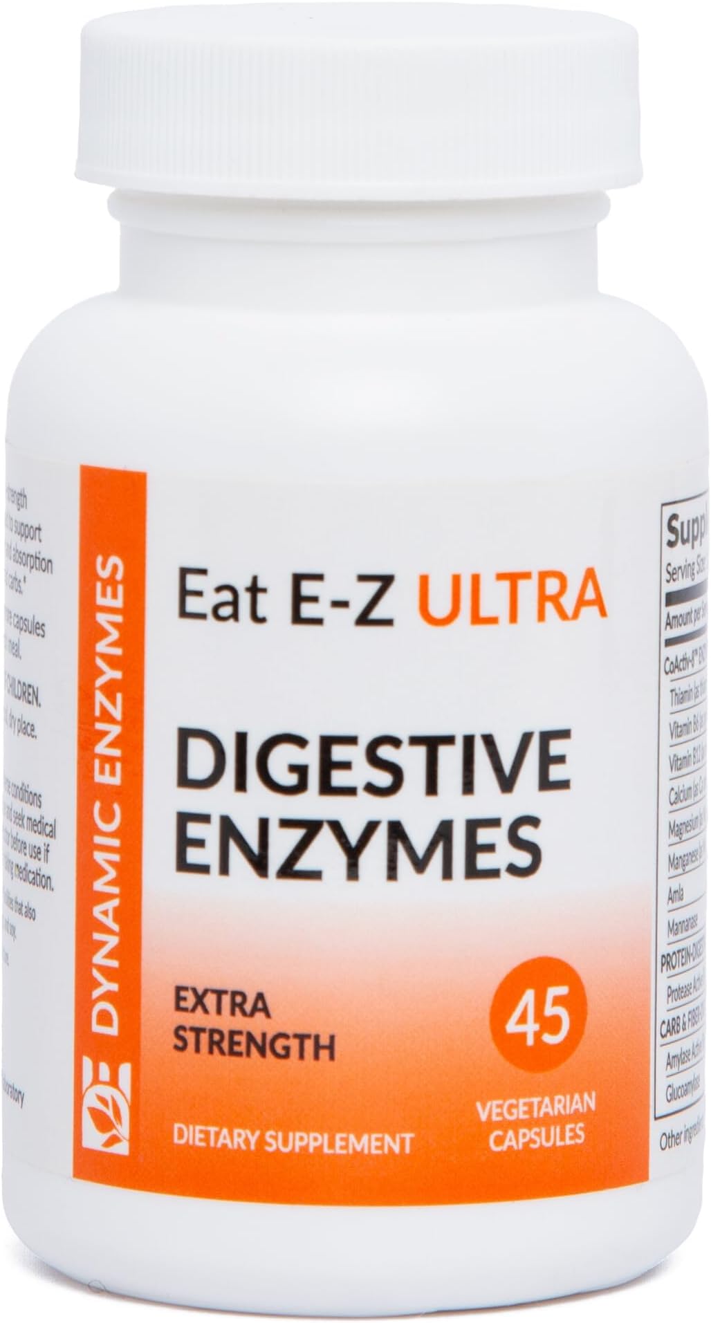 Eat E-Z Ultra Advanced Digestive Enzyme Supplement – Broad-Spectrum Multi-Enzyme Formula for Heavier & Harder-to-Digest Meals – Supports Occasional Bloating, Gas & Indigestion – 45 Vegetarian Capsules