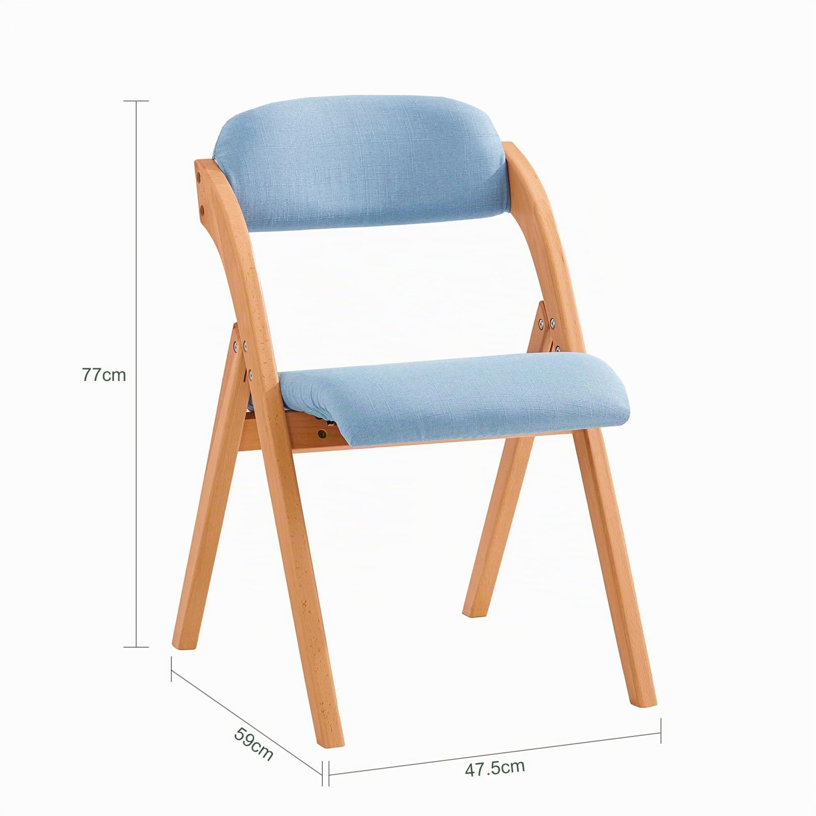 SoBuy Sedie Pieghevoli in Legno Imbottite, montate, 47,5x77x59cm, cucina
