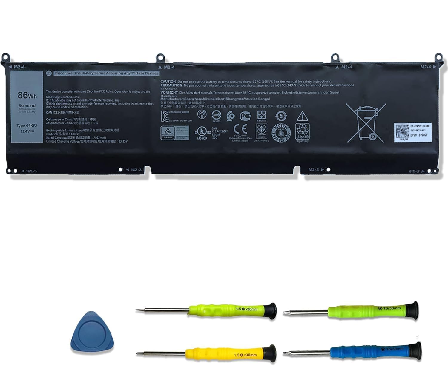 69KF2 Battery for Dell XPS 15 9500 9520 Precision 5550 5560 5570