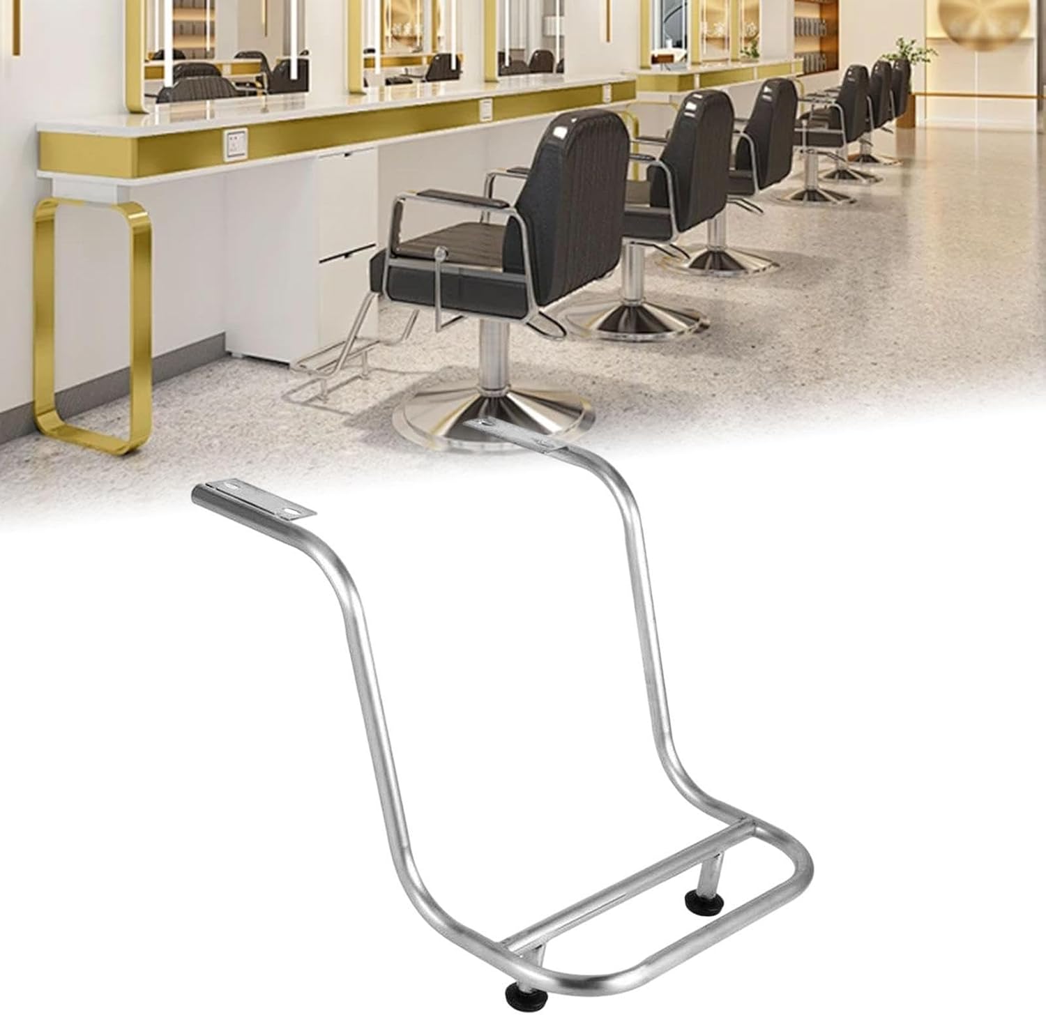Generic Salon Chair Footrest, Hairdressing Foot Rest, Barber Chair Part, Pedicure Stand Rest Pedal Hair Salon, Silver